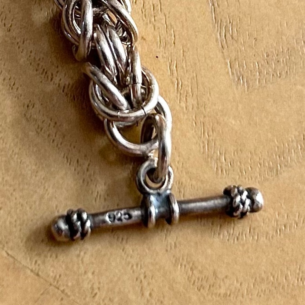 Sterling Silver Byzantine Chain Bracelet - Picture 2 of 5